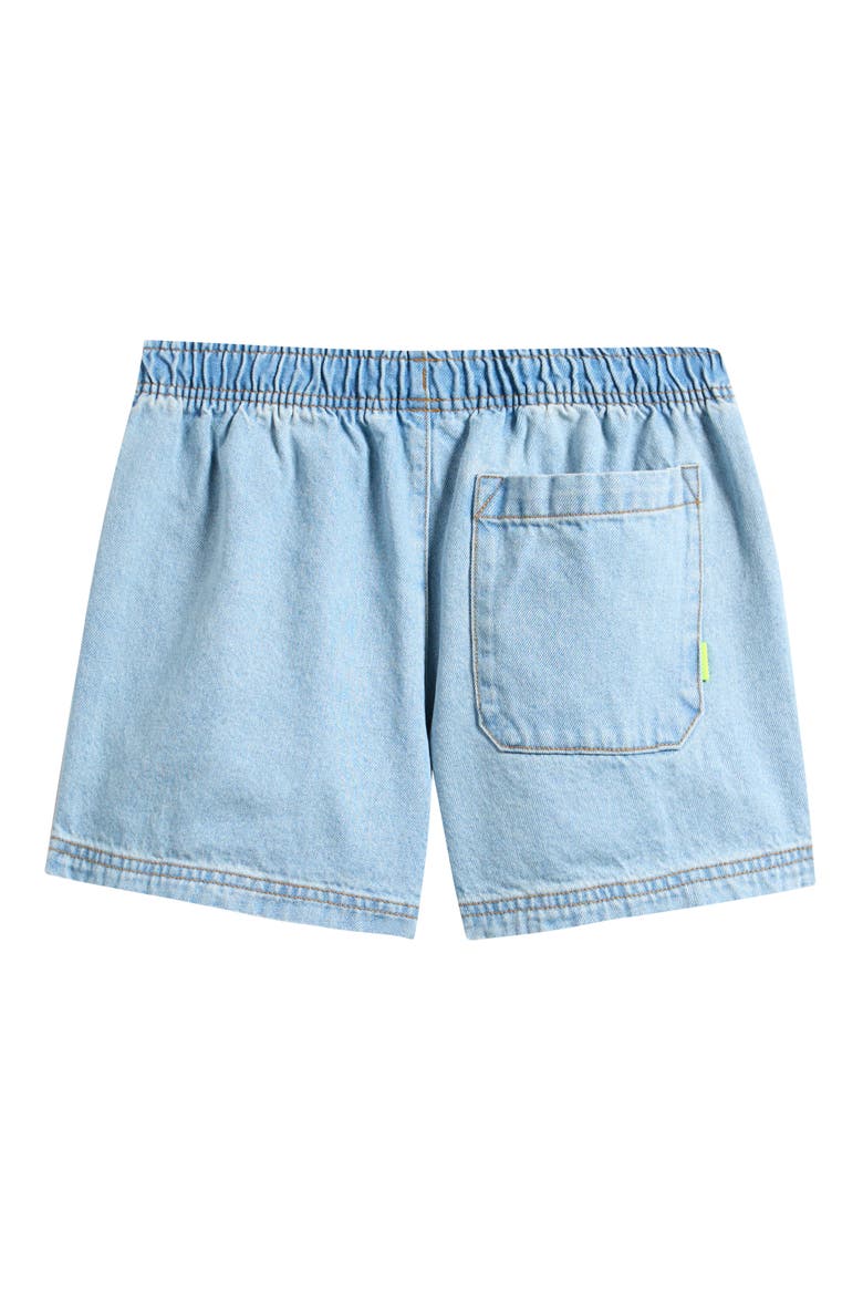 Kids' Cotton Denim Drawstring Shorts, Alternate, color, LIGHT ARMORY BLUE/ ARMORY BLUE