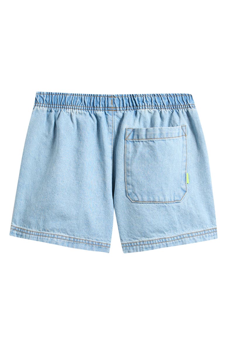 Nike Kids' Cotton Denim Drawstring Shorts, Alternate, color, Light Armory Blue/ Armory Blue