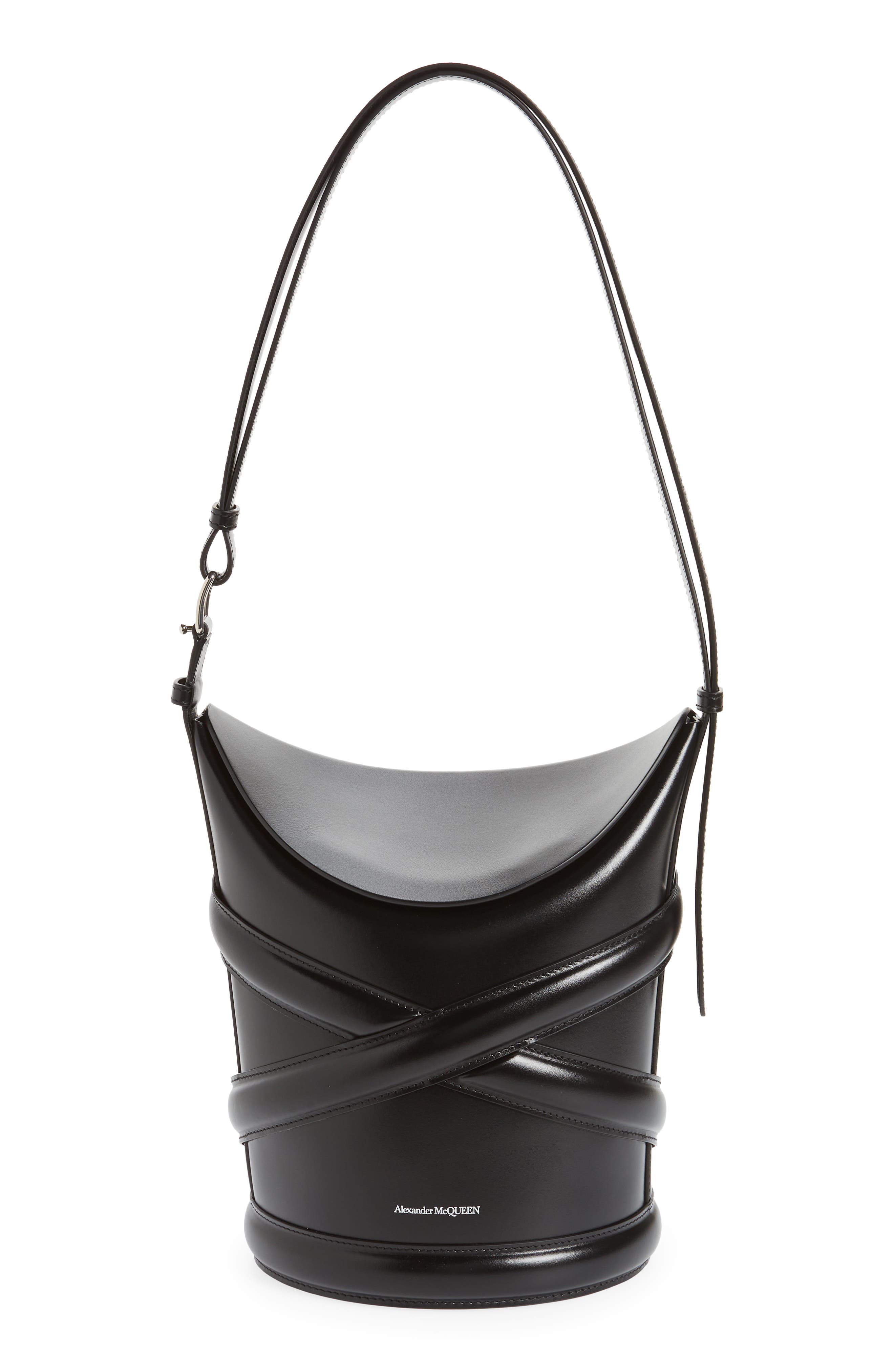 McQueen Alexander McQueen The Curve Leather Bag, Main, color, 