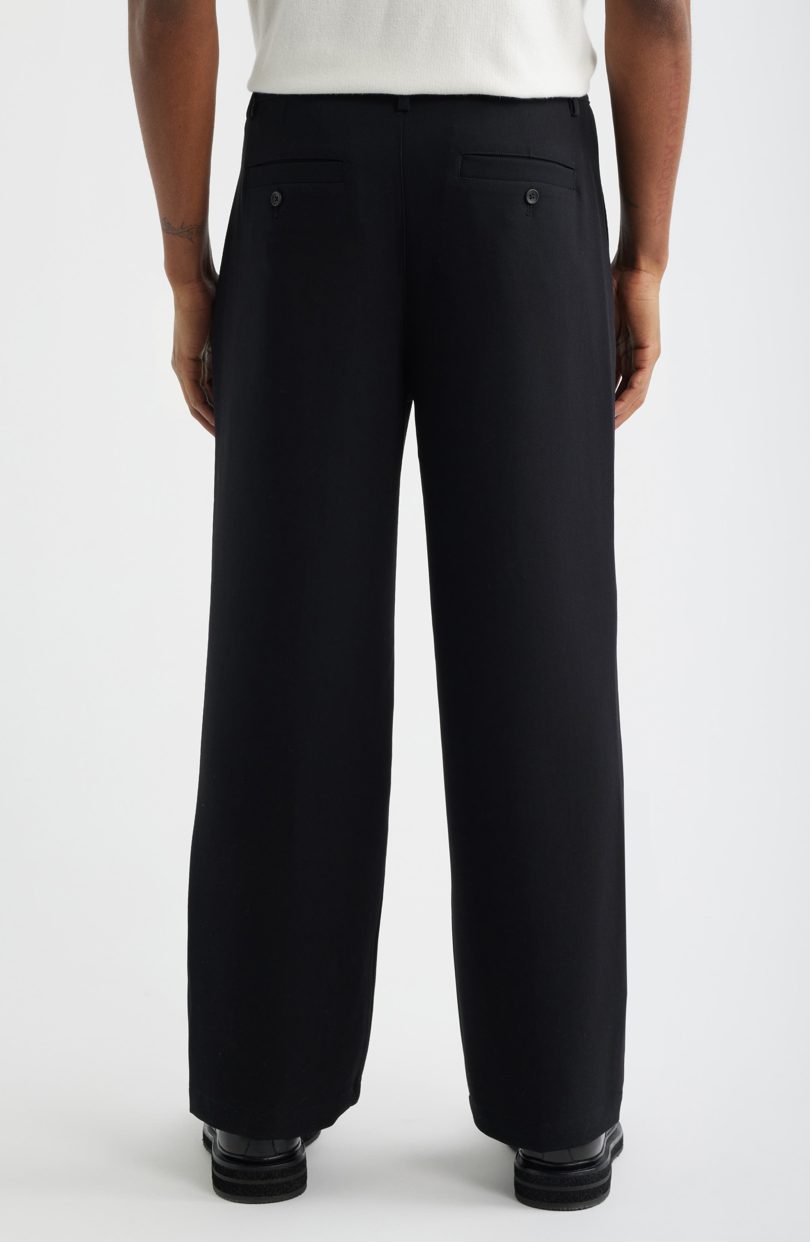 Relaxed Pleated Stretch Twill Pants (Men) | Nordstrom