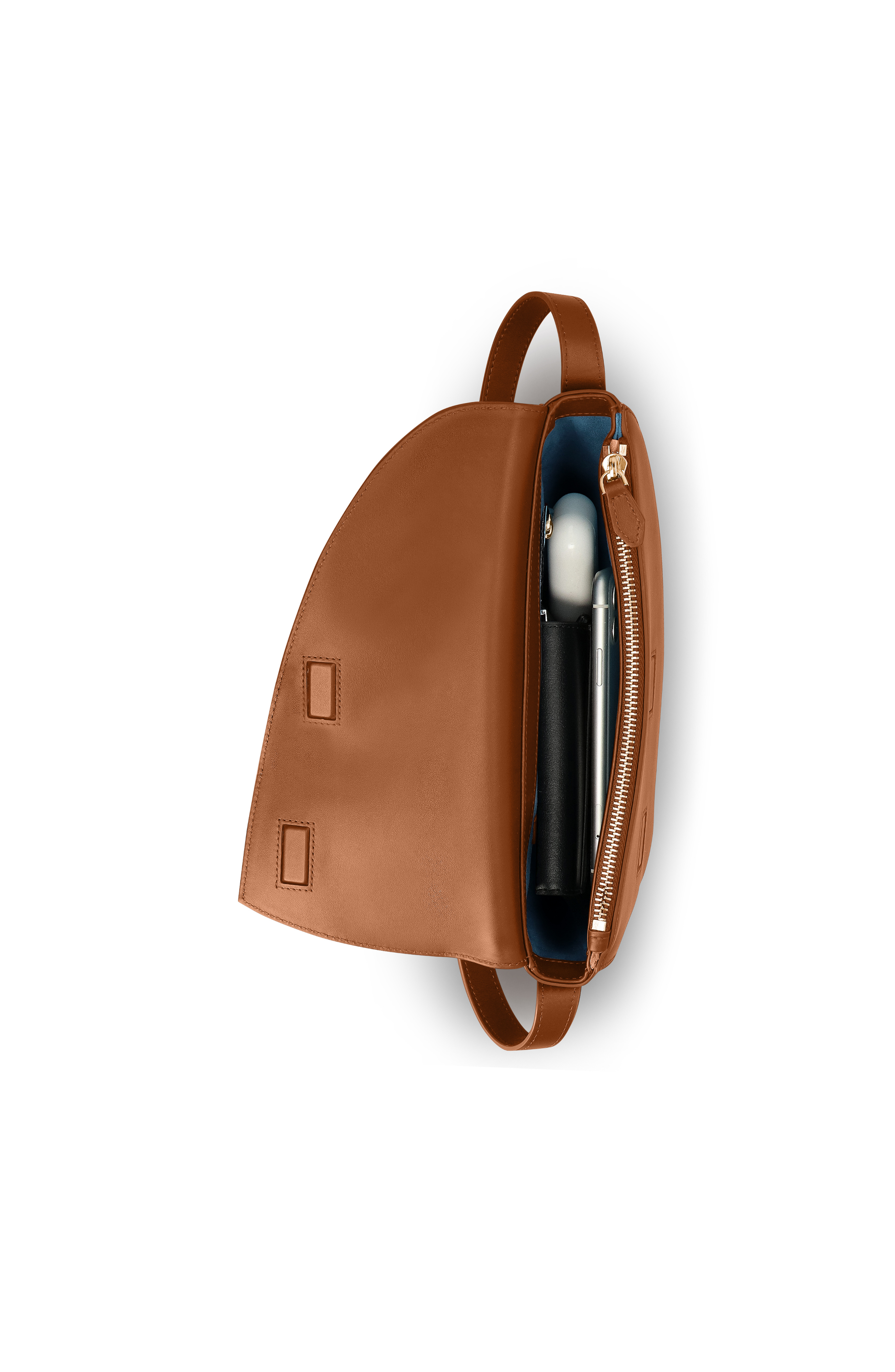 Rebel Leather Crossbody Bag, Alternate, color, Cognac