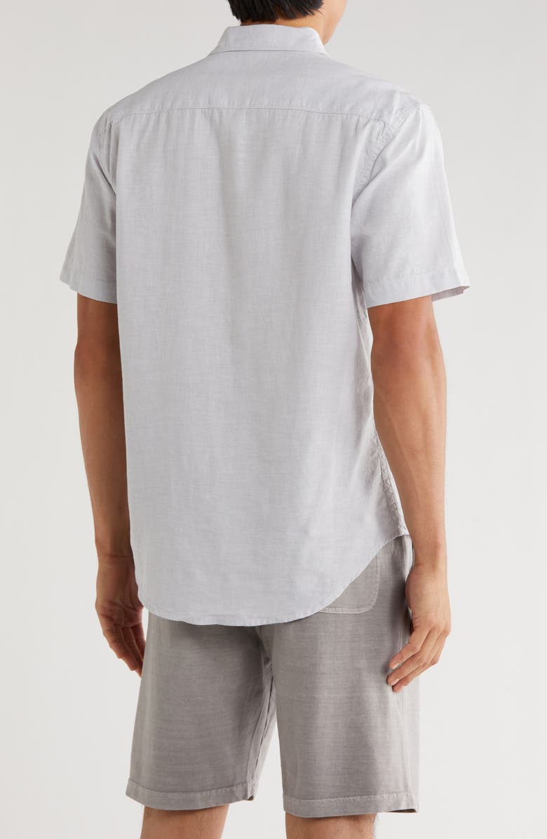 Coastaoro Key Largo Short Sleeve Linen Blend Button-Up Shirt, Alternate, color, 