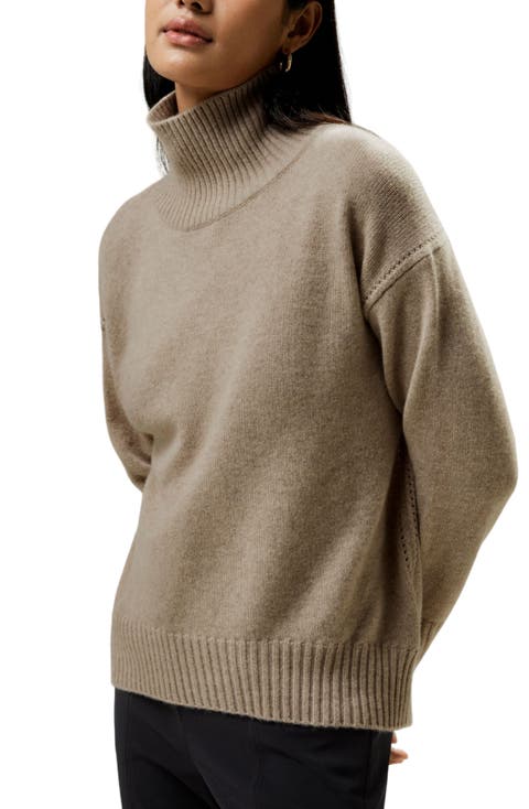Women's Turtleneck Relaxed-Fit Cashmere Sweater