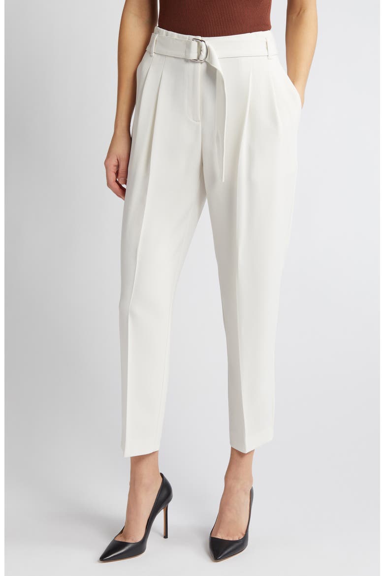 Tapiah Belted Ankle Pants, Main, color, SOFT CREAM