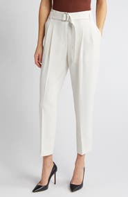 BOSS Tapiah Belted Ankle Pants