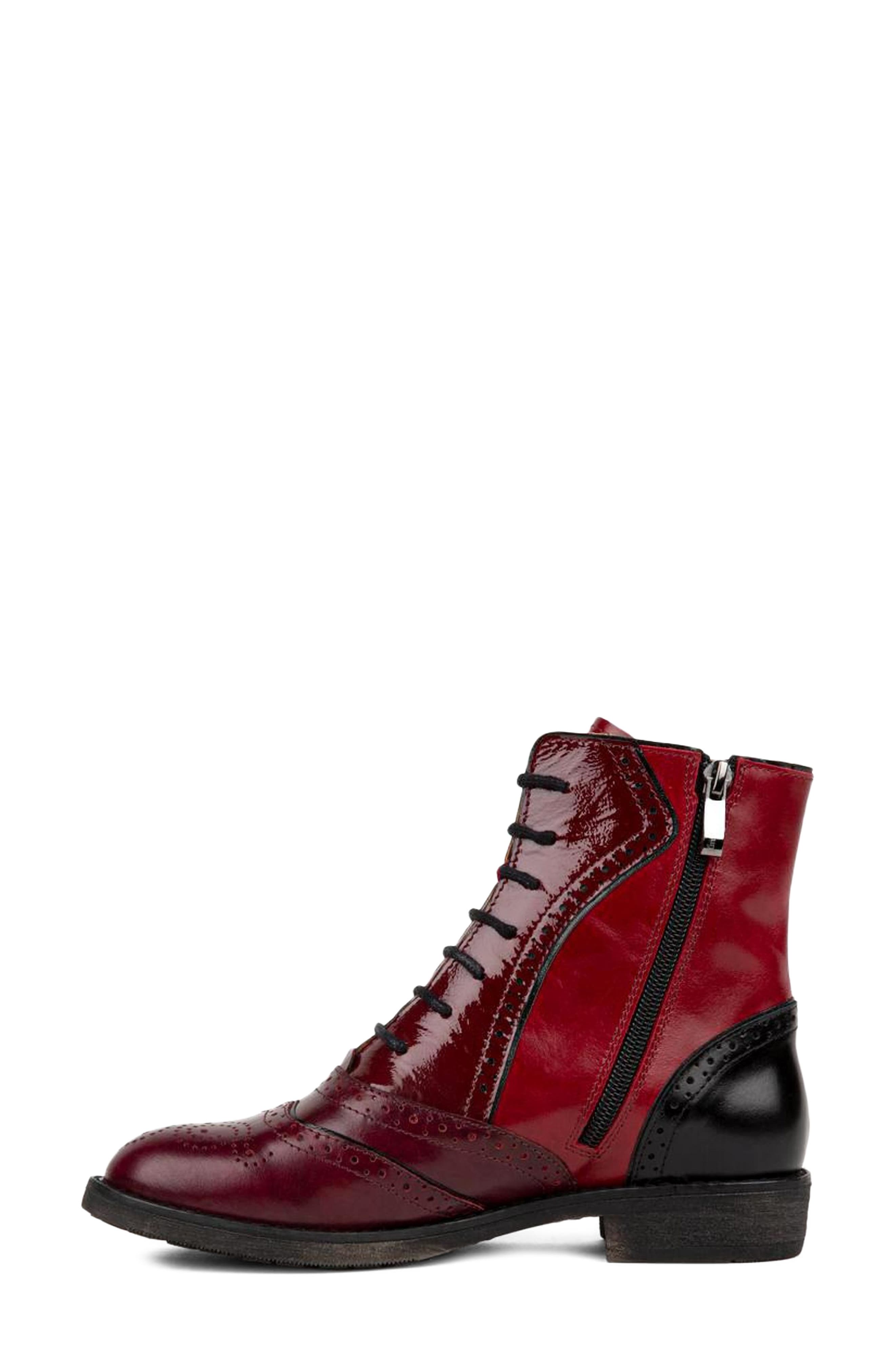 Brick Lane Water Resistant Ankle Boot, Alternate, color, RED