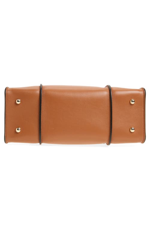 Strathberry Arkshell Top Handle Leather Bag In Tan