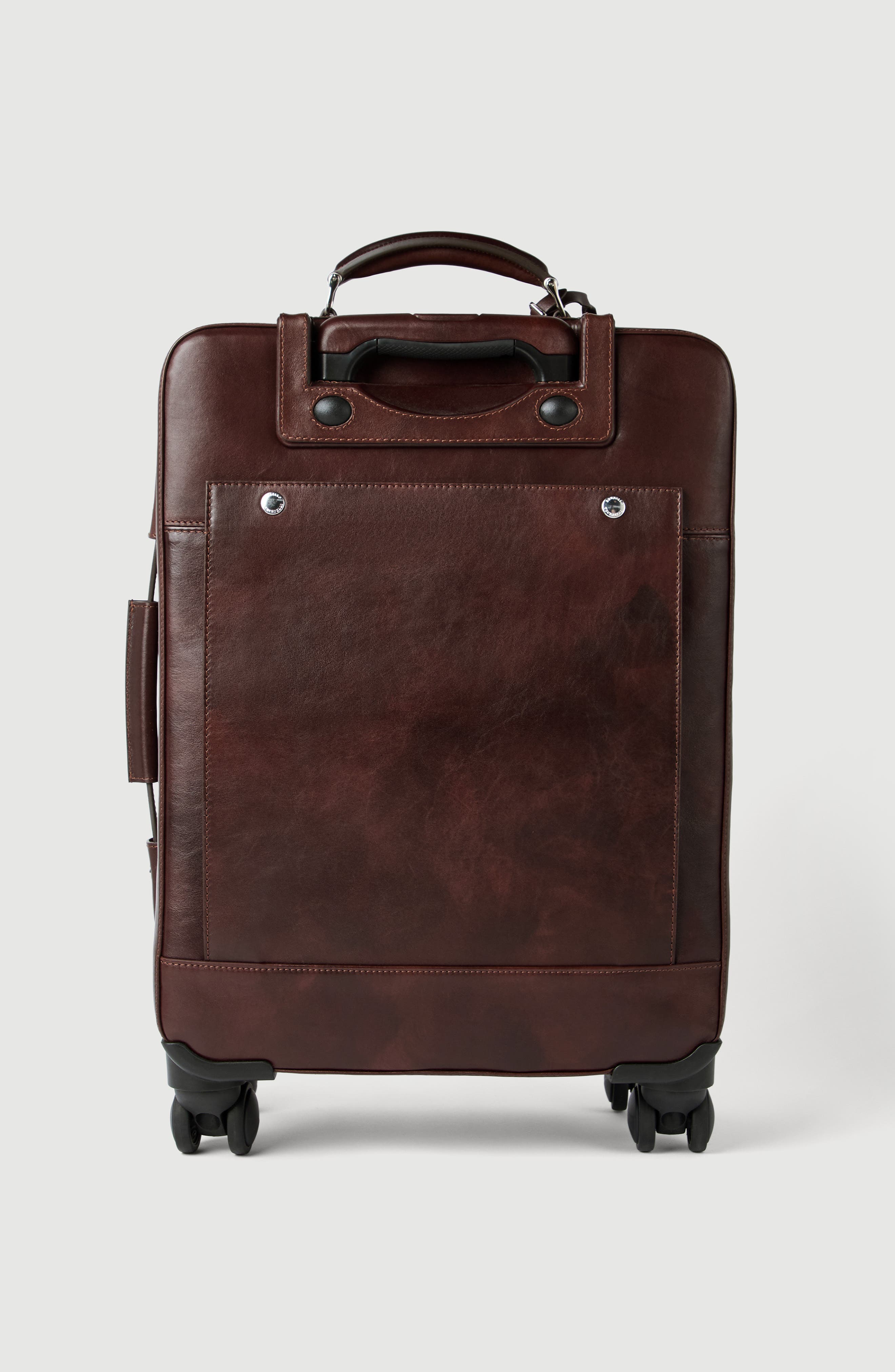 Calfskin suitcase, Alternate, color, Burgundy