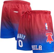 PRO STANDARD Men's Post Tyrese Maxey Royal/Red Philadelphia 76ers Ombre Name & Number Shorts