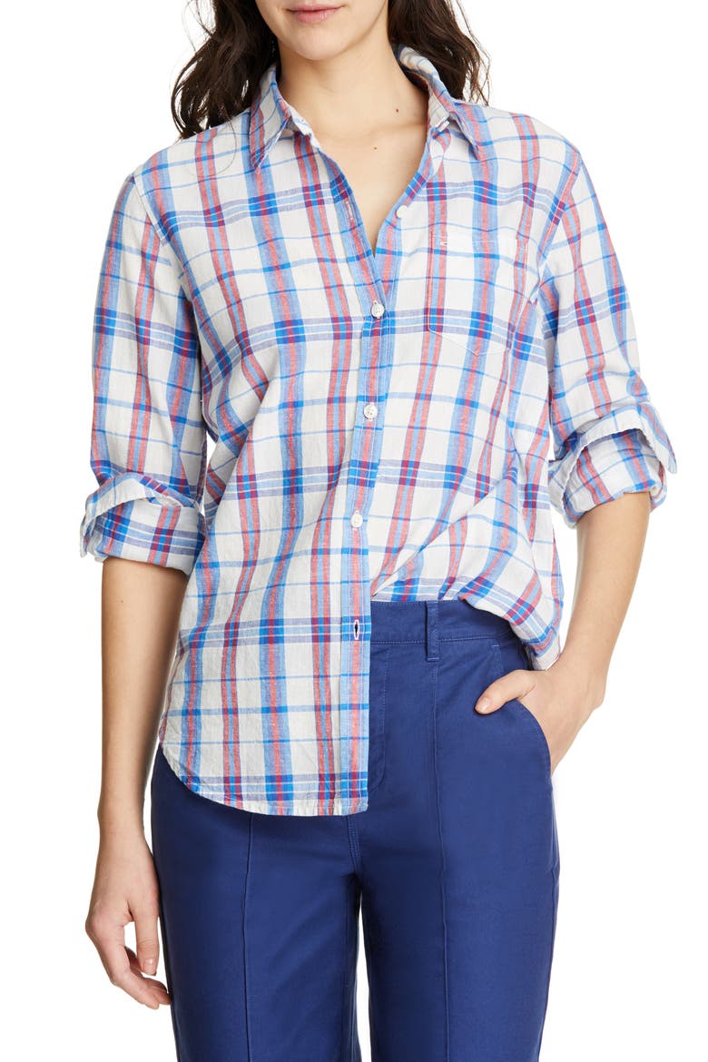 Standard Plaid Shirt, Main, color, BLUE/ RED
