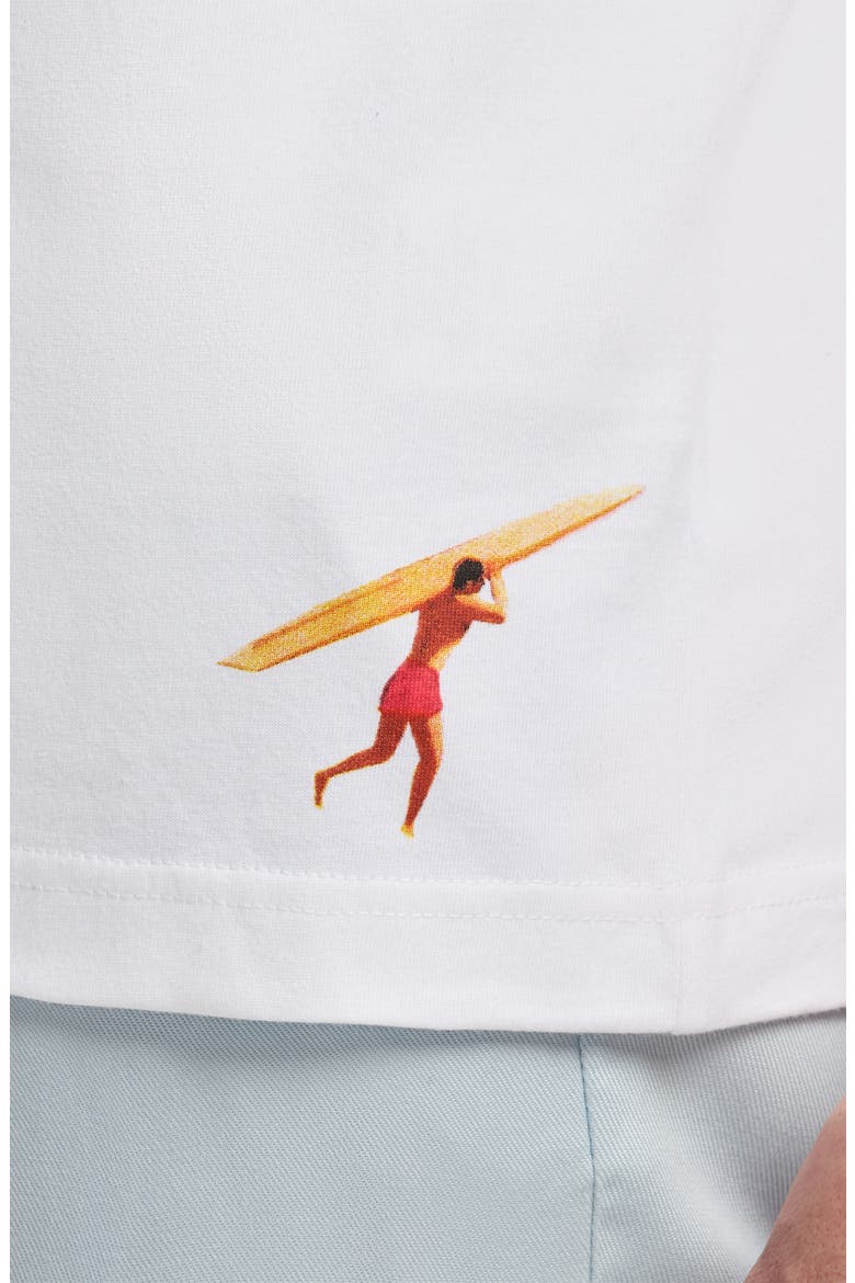Good Surf Short Sleeve Cotton Knit Button-Up Shirt, Alternate, color, WHITE