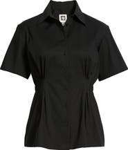 Anne Klein Pleated Waist Shirt