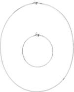 Argento Vivo Sterling Silver Men
s Box Chain 
Bracelet Set