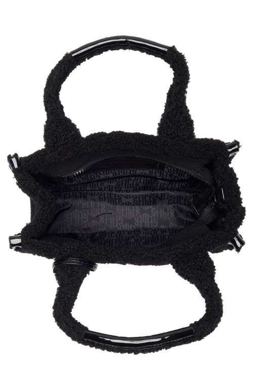 Kurt Geiger London Small Southbank Faux Fur Tote In Black