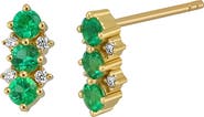 Bony Levy El Mar Emerald & Diamond Stud Earrings