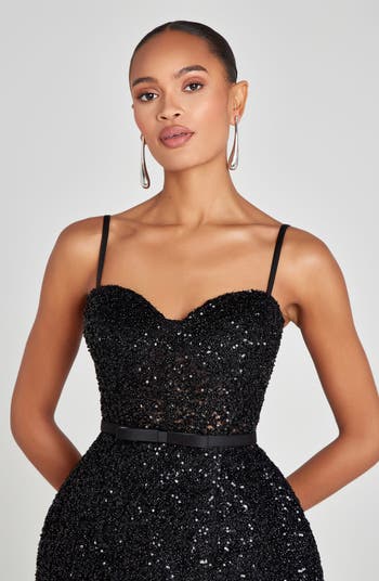 Emilia Sequin Cocktail Minidress