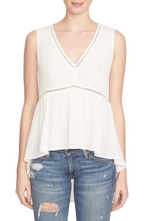 High/Low Crepe Top