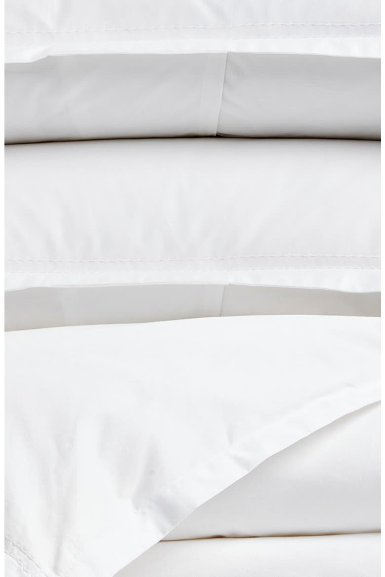 400 Thread Count Organic Cotton Sateen Duvet Cover & Shams Set, Alternate, color, WHITE