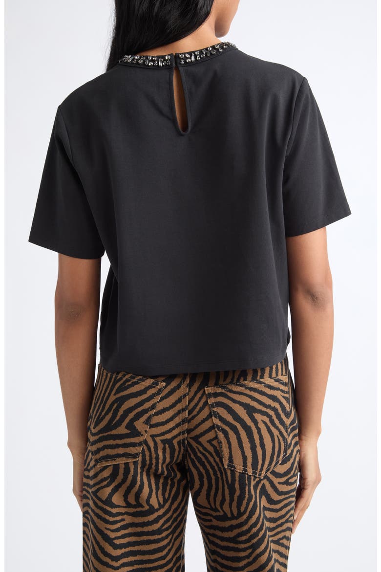 Sebastian Embellished Jewel Neck T-Shirt, Alternate, color, BLACK