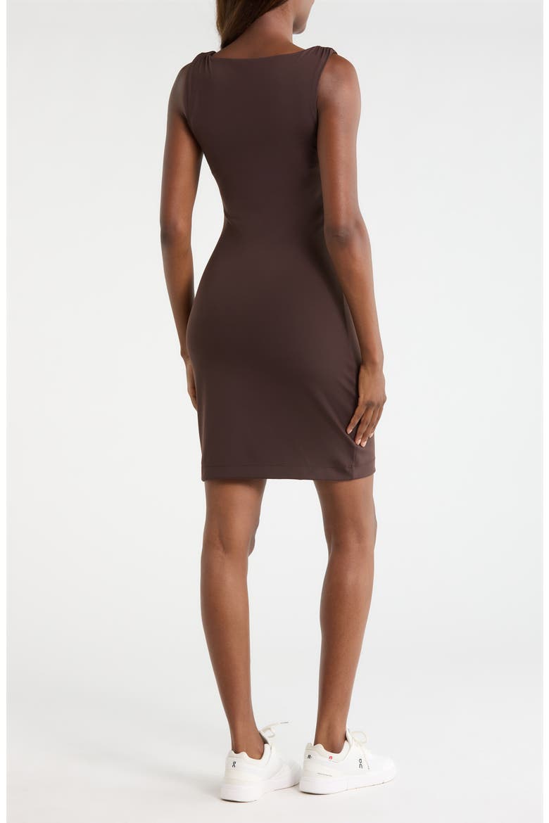 Ruched Sculpt Sleeveless Minidress, Alternate, color, JAVA