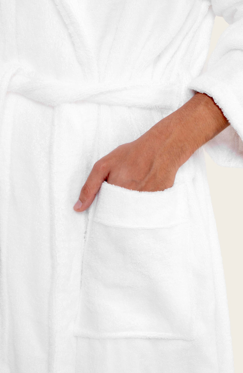 Italic Ultraplush Australian Cotton Bathrobe In White