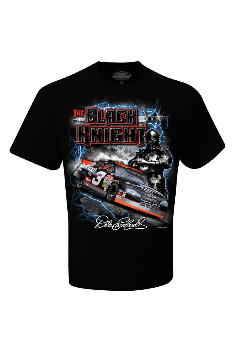 Men's Checkered Flag Sports Black Dale Earnhardt Black Knight T-Shirt, Alternate, color, Black
