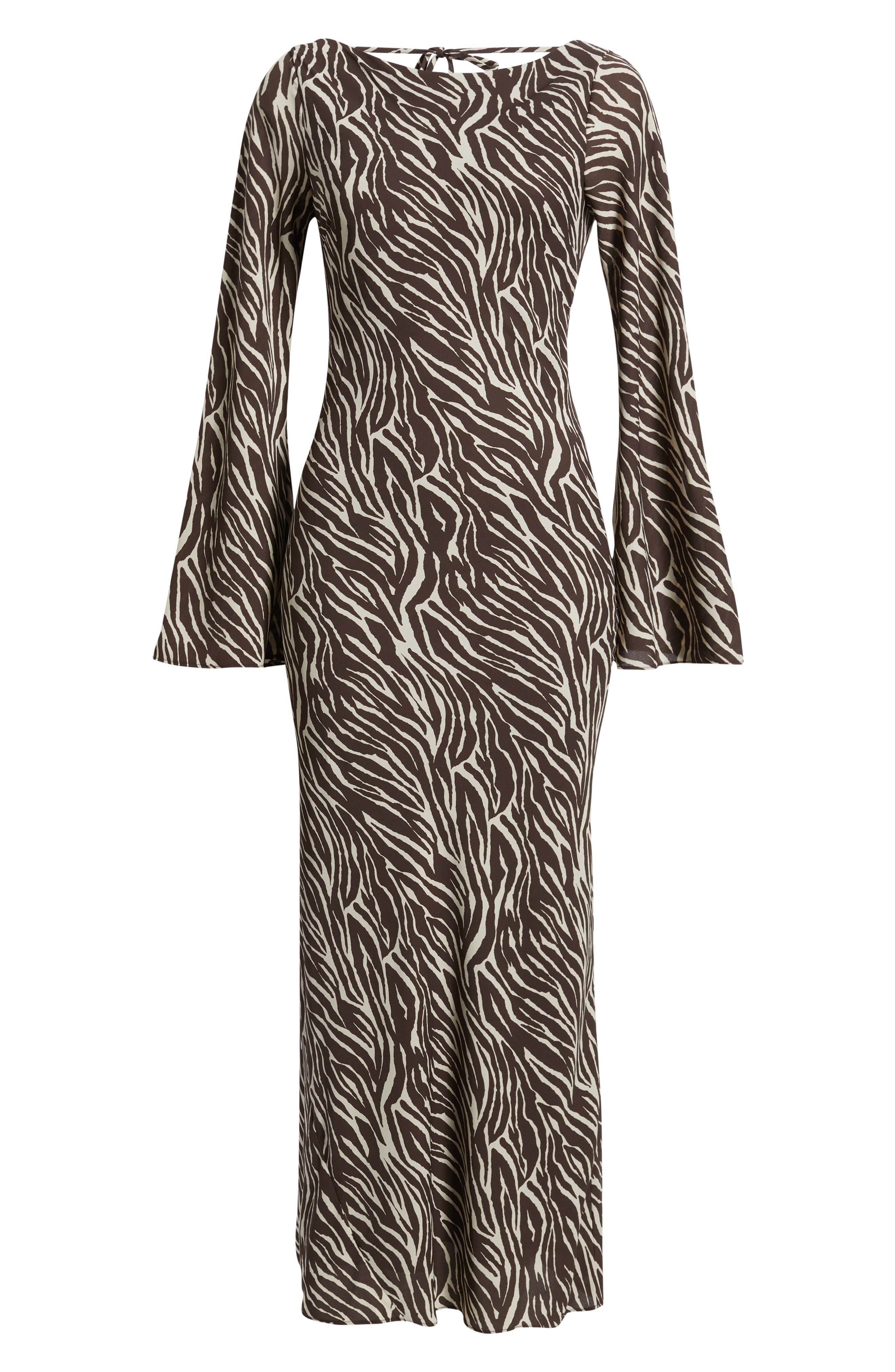 long sleeve drape back dress Long Sleeve Draped Back Maxi Dress Blue