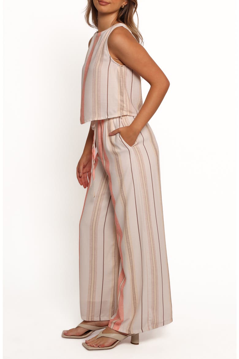 Mckenzie Linen Blend Tank & Wide Leg Pants Set, Alternate, color, MULTI STRIPE