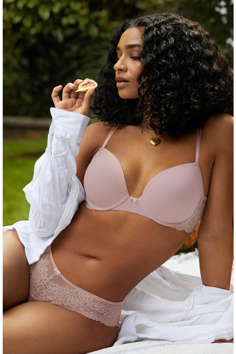 Captivate Full Coverage T-Shirt Bra, Alternate, color, Romance