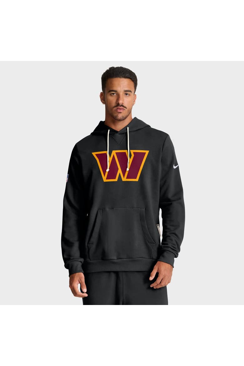 Men's Nike Black Washington Commanders Sideline Standard Issue Initial Home Dri-FIT Hoodie, Main, color, Black