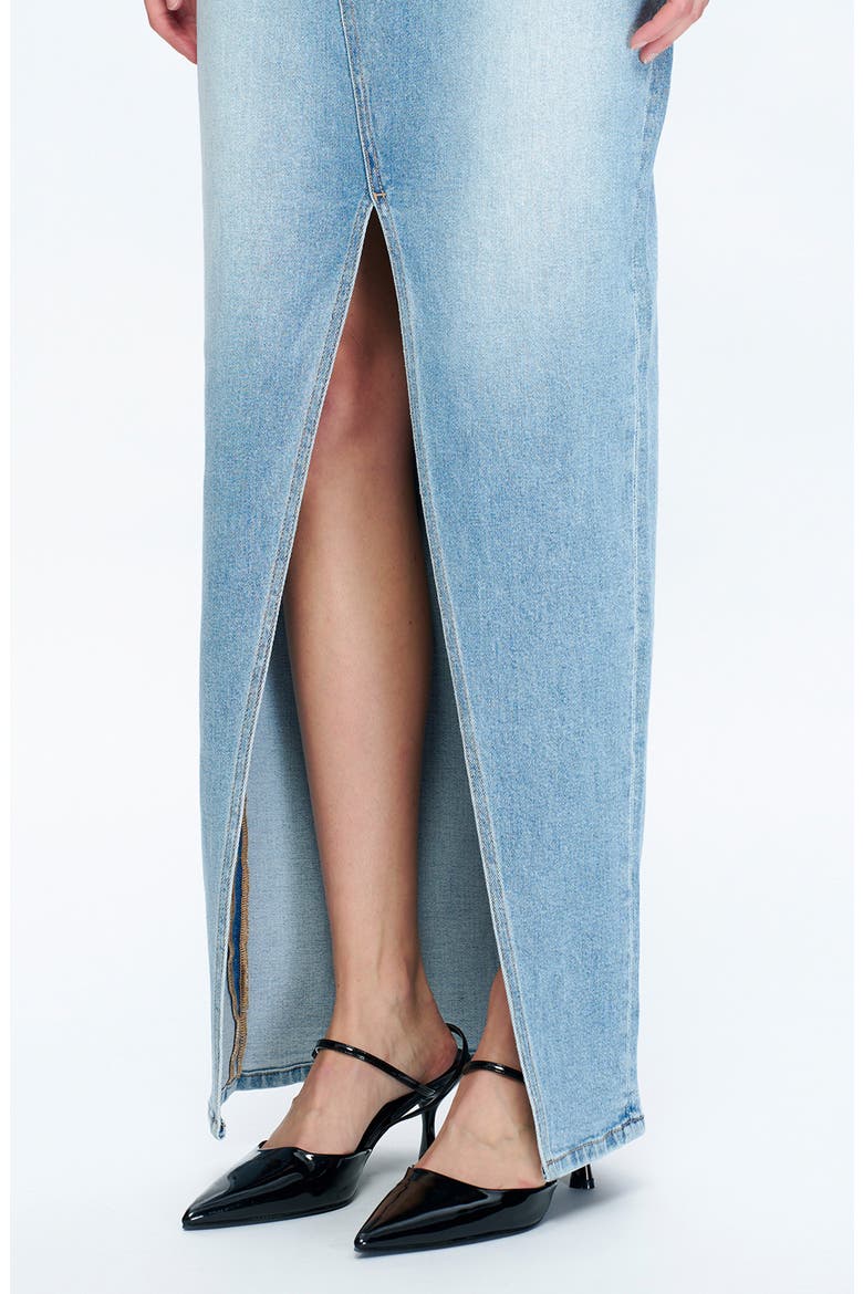 Lauren Mid Rise Front Slit Maxi Skirt, Alternate, color, PERIWINKLE BLUE