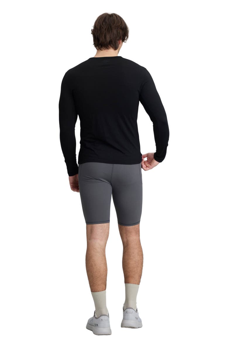 COZY ZERO Men's 100% Merino Classic L/S Crew, Alternate, color, Black