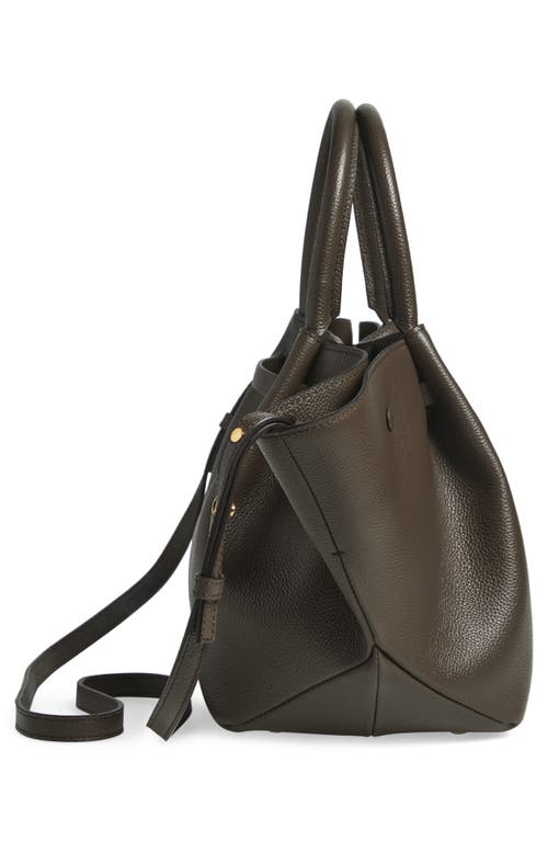 Demellier New York Leather East/west Midi Tote In Green