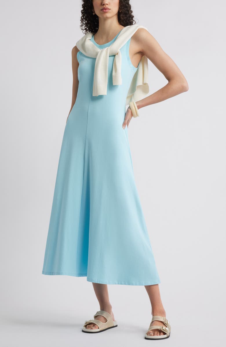Sleeveless Cotton Blend Dress