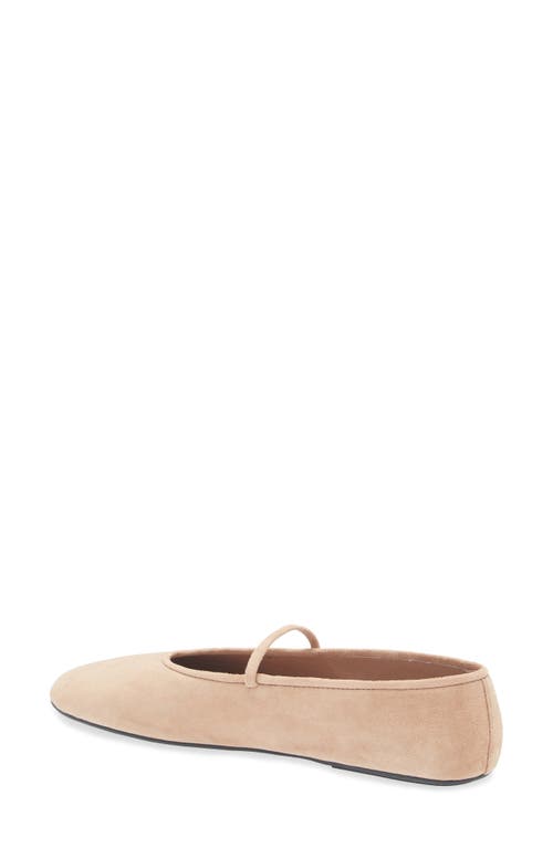 Jeffrey Campbell Dancerina Mary Jane Ballet Flat In Beige Suede