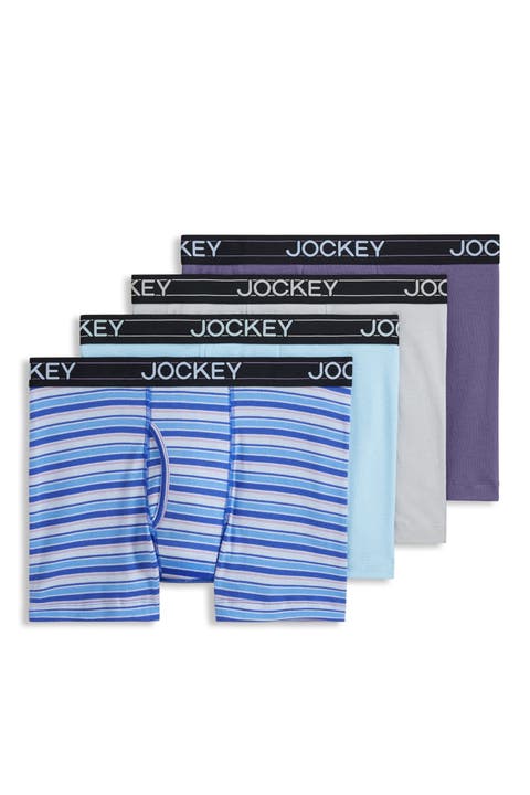 Men's Lightweight Cotton Blend 5" Boxer Brief - 4 Pack