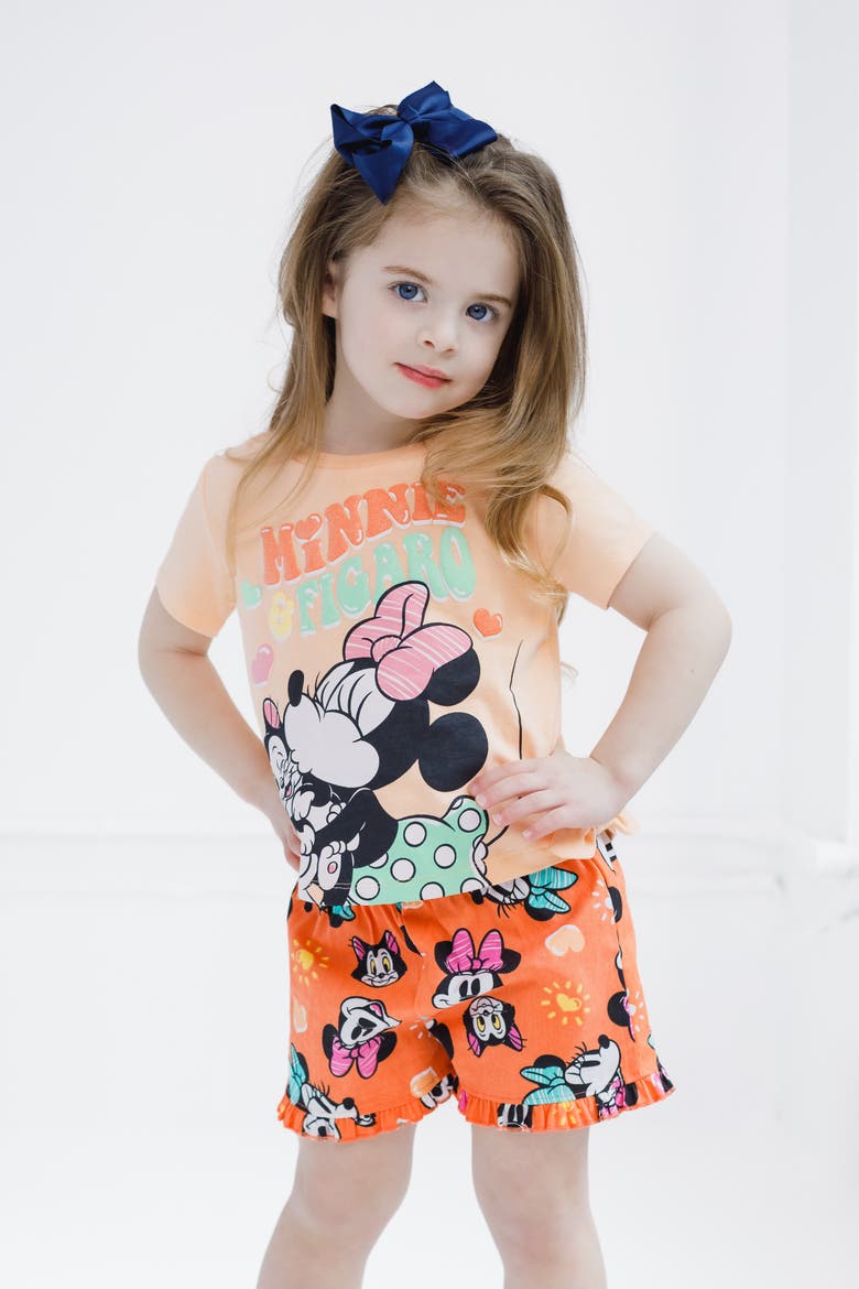 Minnie Mouse 2-Piece T-Shirt and Shorts Set, Alternate, color, Minnie Figaro Peach