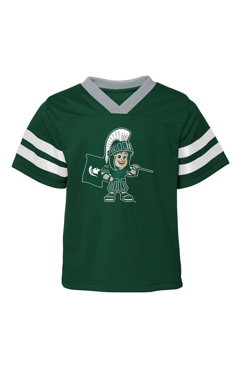 Outerstuff Preschool Green Michigan State Spartans Two-Piece Red Zone Jersey & Pants Set, Alternate, color, Green