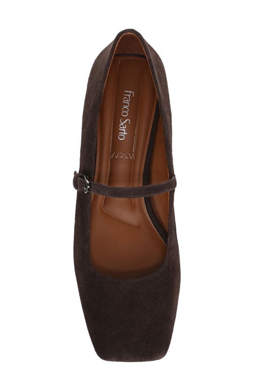 Franco Sarto Tinsley Square Toe Mary Jane Flat In Brown