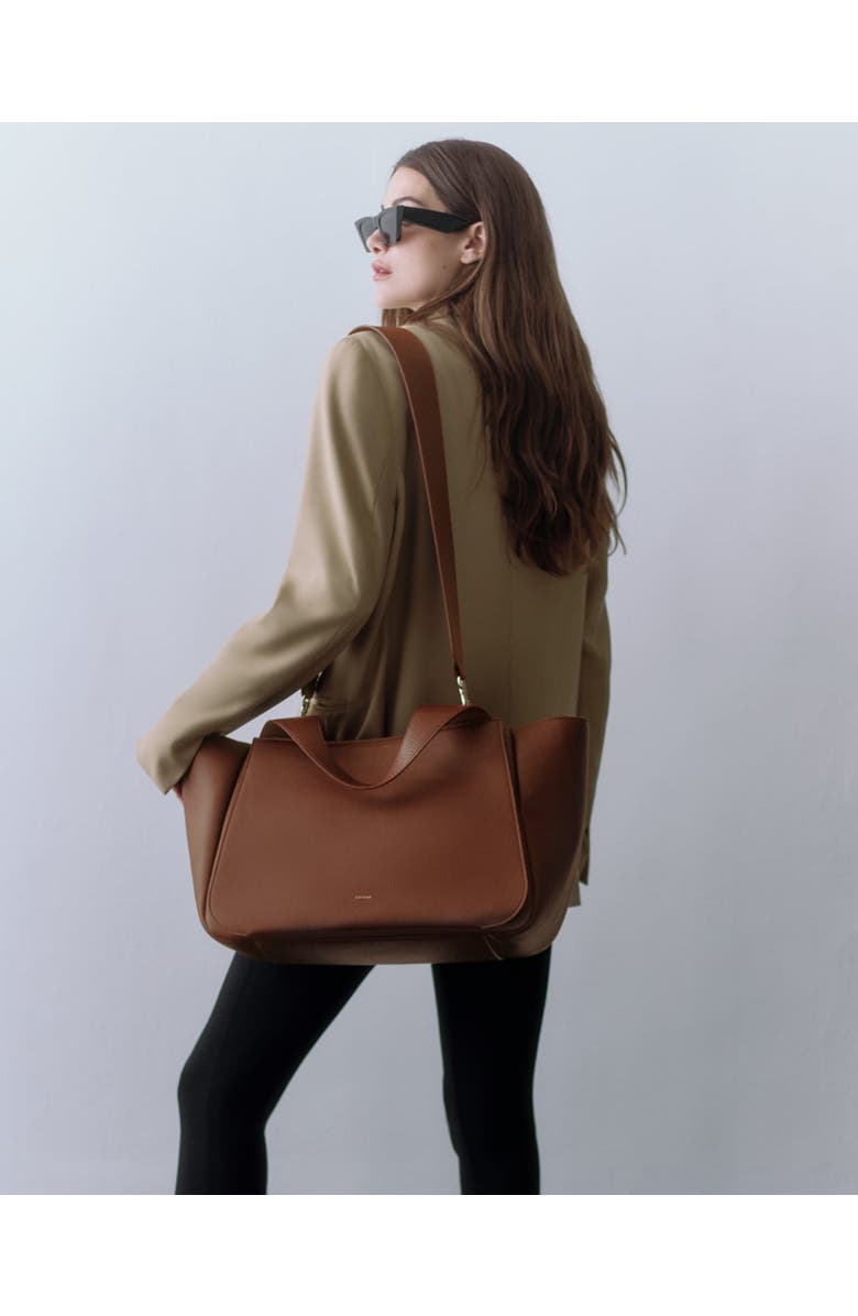 Cuyana Mila Satchel, Alternate, color, Dark Chestnut