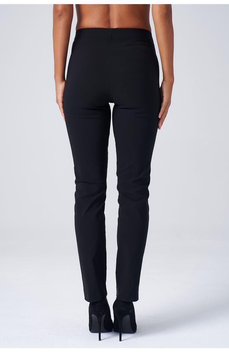 Franne Golde All Season Tapered Pull-On Stretch Pants, Alternate, color, Black
