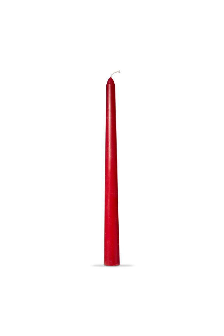 Color Studio Traditional Taper Unscented Candle Set Red, Alternate, color, Red