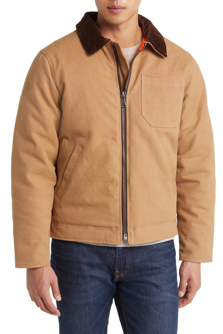 Union Cotton Canvas Down Work Jacket, Alternate, color, KHAKI