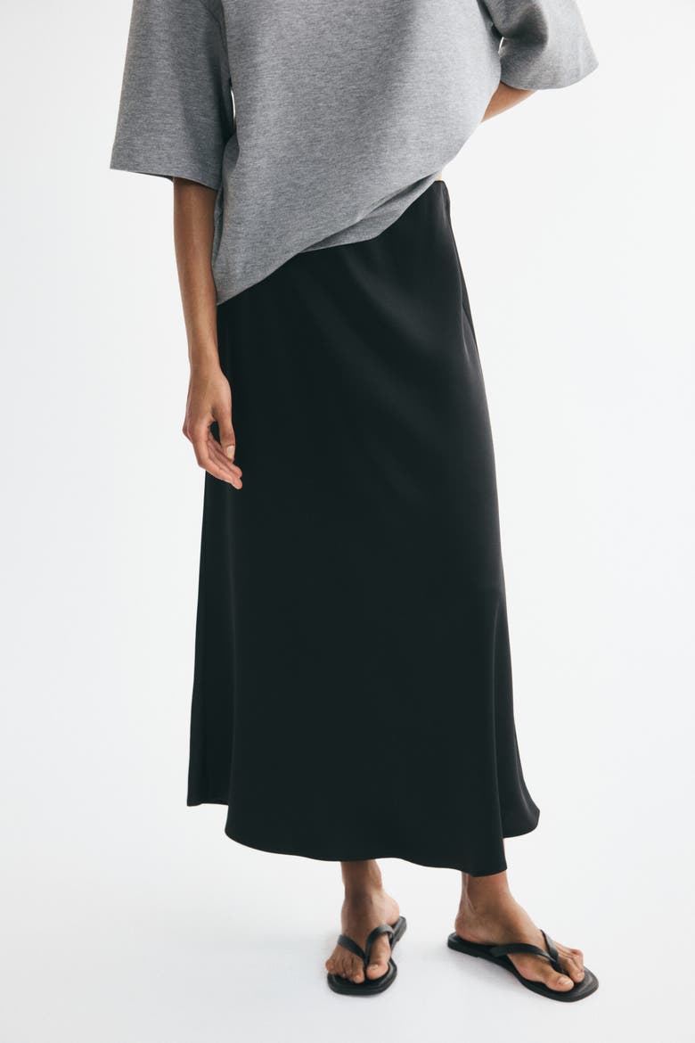 Midi Skirt, Alternate, color, Black