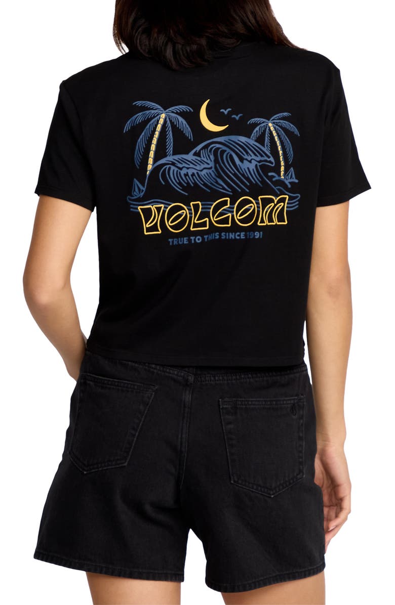 Volcom Dial Crop Graphic T-Shirt, Alternate, color, Black