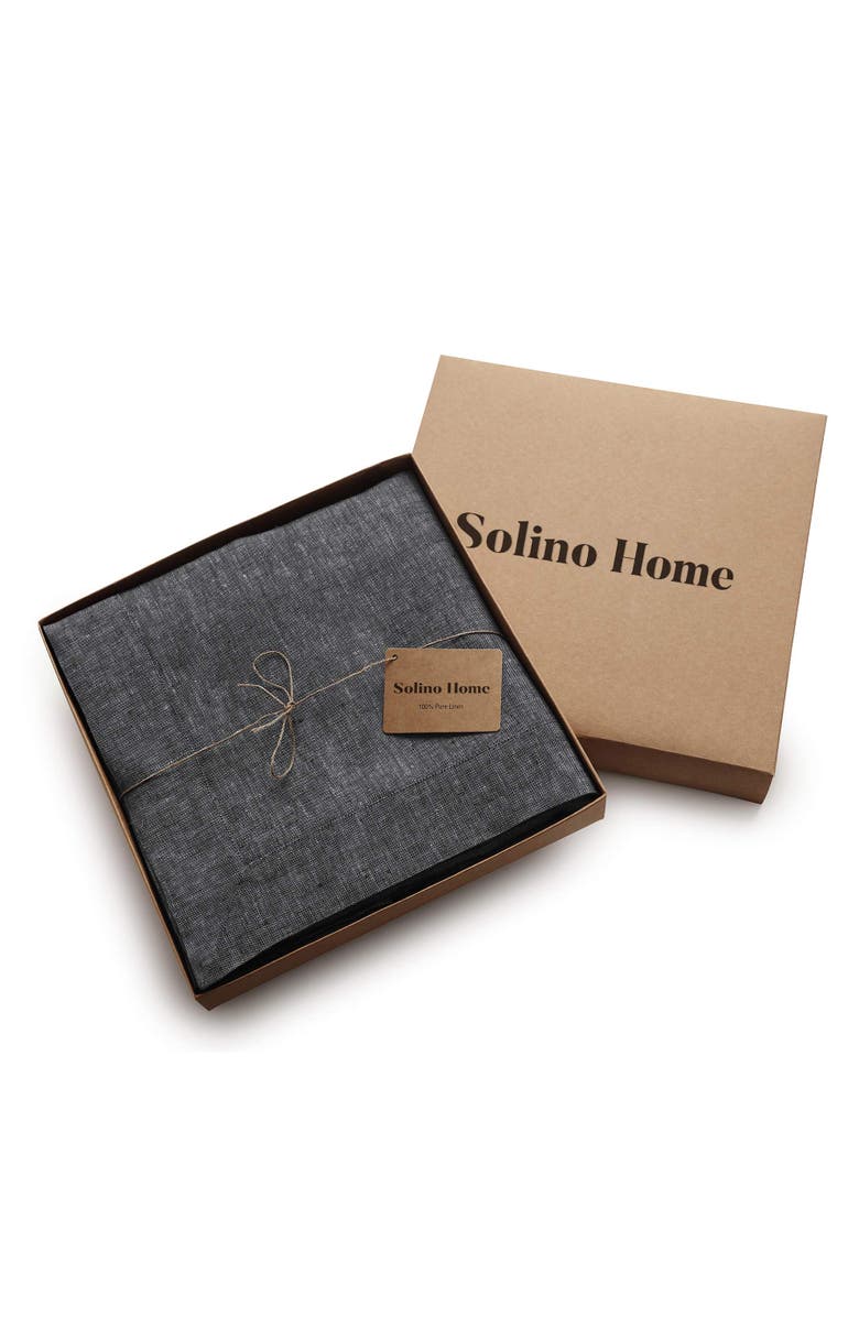 Solino Home Linen Tablecloth - Athena, Alternate, color, Charcoal Grey