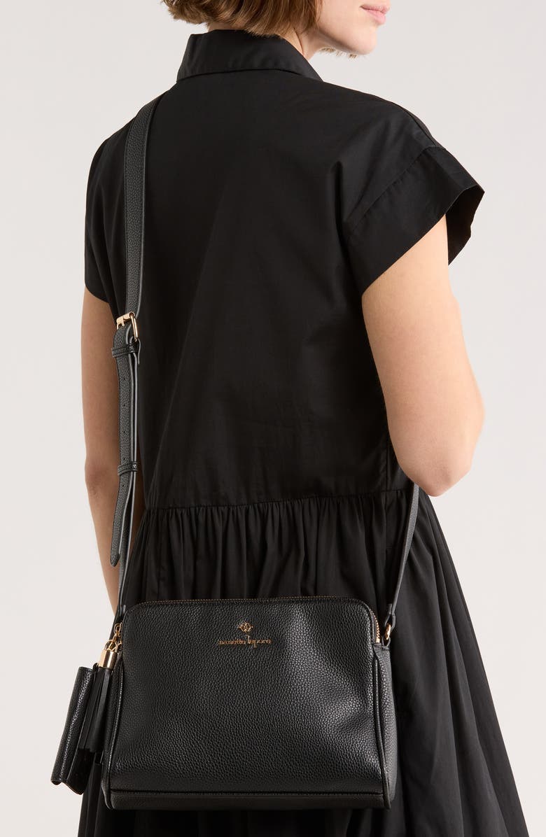 Nanette Lepore Siobhan Tassel Crossbody Bag, Alternate, color, Black