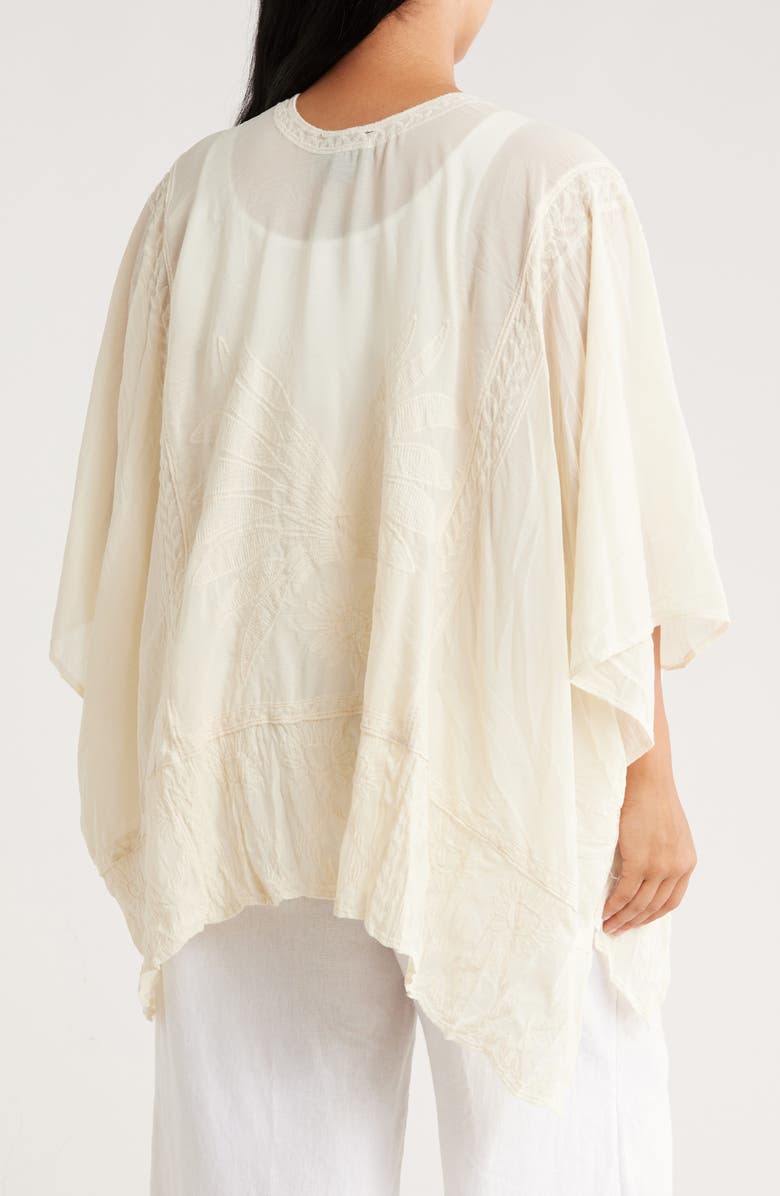 Forgotten Grace Embroidered Ruana, Alternate, color, White