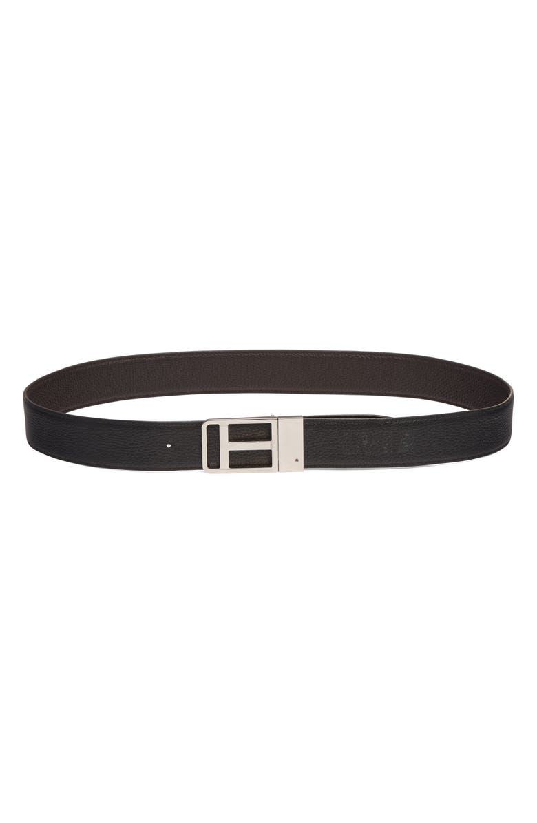 TOM FORD Framed T Buckle Reversible Soft Grain Leather Belt, Alternate, color, Brown/ Black