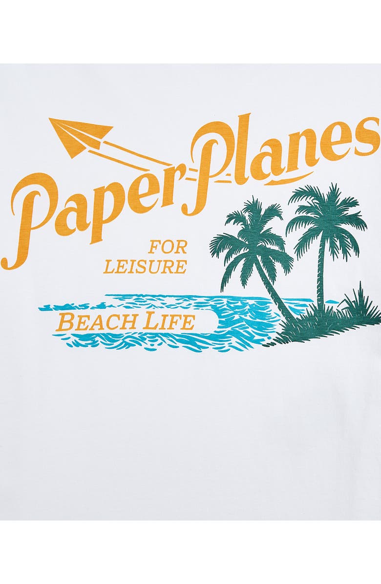 PAPER PLANES Leisure Beach Life Graphic T-Shirt, Alternate, color, White